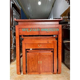 Mua Án Gian  Án Thờ Gỗ Sồi hàng đẹp dài 1m12 phù hợp nhà nhỏ và chung cư