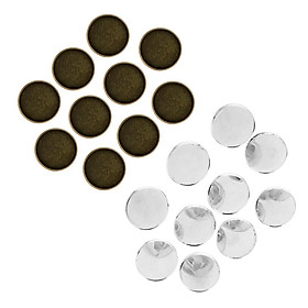 20pcs Round Blank Tray Findings Bezel Setting DIY fit 25mm Cabochon Base