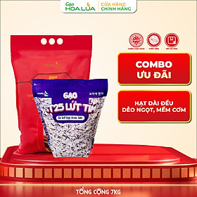 Combo 5kg Gạo ST25 + 2kg Gạo ST25 Lứt Tím (Tổng 7kg)