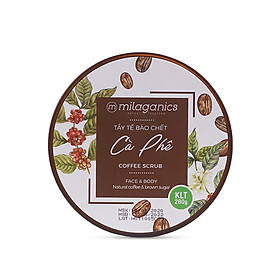 Tẩy Tế Bào Chết Cho Mặt Và Toàn Thân Từ Cà Phê Robusta Natural Coffee & Brown Sugar Scrub MILAGANICS 280g (Hũ)