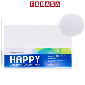 Giấy Happy Watercolor A4 - 20 Trang 300gsm - Happy x Fabriano HA300A4