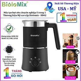 Mua HÀNG CHÍNH HÃNG. Máy tạo bọt sữa chuyên nghiệp dùng cho quán 5 trong 1. Thương hiệu Mỹ cao cấp Biolomix - BD02.