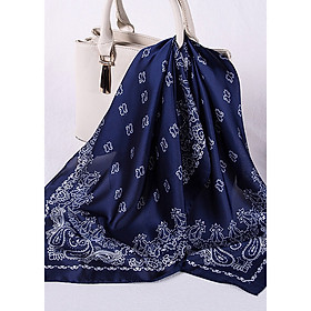 Khăn Turban (Khăn Bandana EXO) Họa Tiết Thổ Cẩm Làm Áo Chất Lụa Chiffon - 70x70cm - Mã B005