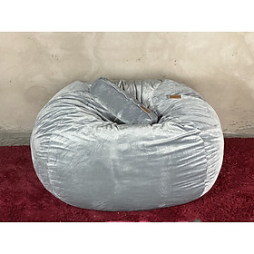 Mua Ghế Lười Lazysac Chất Liệu Vải Lông Màu Xám - Bằng Foam - Êm Ái  Thoải Mái  Không Lo Bị Xẹp