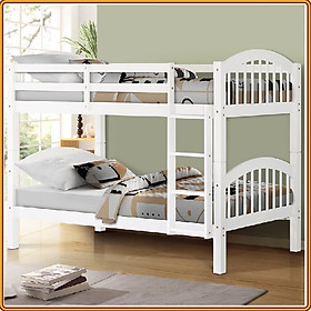 Mua Giường 2 tầng Tundo màu trắng cầu thang treo