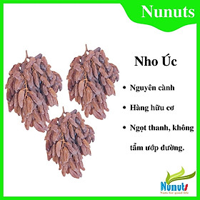 Nho khô nguyên cành Úc, nho khô hữu cơ Nunuts, ngọt tự nhiên, không tẩm ướp đường.