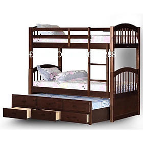 Mua Giường 3 Tầng Sabo Gỗ thông tự nhiên- Nâu