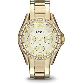 Fossil Women's Riley Stainless Steel Multifunction Glitz Quartz Watch