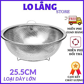 Rổ inox đa năng có chân đỡ giúp rau củ quả luôn ráo nước đảm bảo vệ sinh
