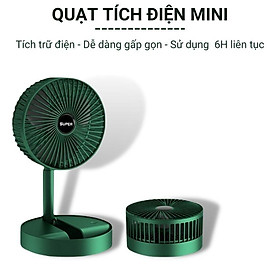 Mua Quạt Tích Điện Super mini  Quạt Tích Điện Để Bàn Gấp Gọn 3 cấp độ  Sử Dụng Liên Tục 4 Tiếng