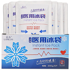Túi Đá Lạnh Y Tế Dùng Một Lần Lanluo (200gx6 Túi)