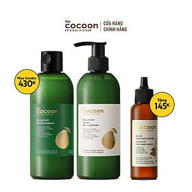 SPECIAL COMBO gội xả bưởi không sulfate giảm gãy rụng tóc Cocoon - tặng 1 Serum Sachi phục hồi tóc Cocoon 70ml