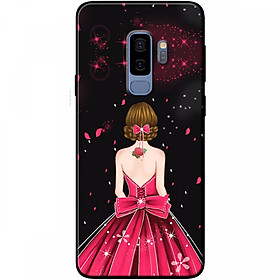 Ốp lưng Samsung S9 Plus-Mẫu Cô gái váy hồng