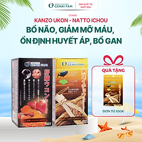 Combo Viên Uống Phòng Ngừa Đột Quỵ Natto Ichou, Bổ Gan Kanzo Ukon Genki Fami Nhật Bản