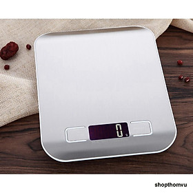 Mua CÂN ĐIỆN TỬ NHÀ BẾP MINI ĐỂ BÀN NHÀ BẾP  Mặt inox  (10Kg-1g) Hoặc (5kg-1g)  cân thực phẩm FS-2012