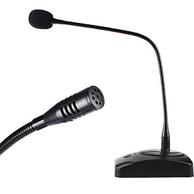 Mic Thu Âm Để Bàn Có Dây Dạng Cổ Ngỗng Đen