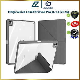 Bao da ipad Dux Ducis Magi cho iPad Pro 11 inch 2024/ Pro 13 inch 2024 M4, có khe cắm bút, auto sleep/wake, nắp lưng có thể tháo rời_ Hàng chính hãng