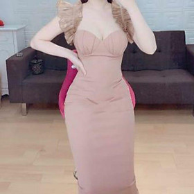 Đầm cúp ly tay voan rút bèo