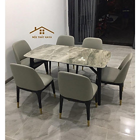 Mua Bộ Bàn Ăn Mặt Đá Ceramic Nhập Khẩu 6 Ghế Doxa BAK – 09