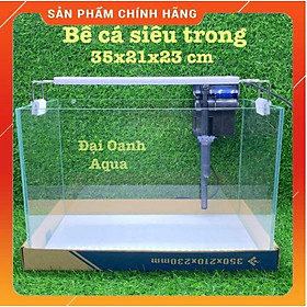 Bể cá cảnh thủy sinh kính siêu trong 5 mặt 35*20*23cm