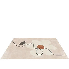 Mua Thảm chùi chân lông cừu  hình hoa  kích thước 40x60cm và 50x80cm  đế chống trượt  bám sàn tốt