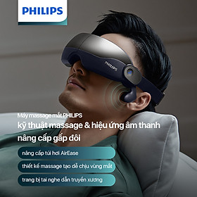 Máy Massage Mắt PHILIPS PPM2702 - Kết Nối Thông Minh Bluetooth Phát Âm Nhạc - Hàng chính hãng