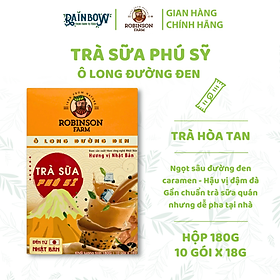 ROBINSON FARM - Trà Sữa Phú Sĩ Olong Đường Đen - Hộp 180g (10 gói x 18g)
