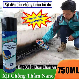 Bình Xịt Nano Chống Thấm Dột, Chai Xịt Chống Dột Mái Tôn, Sơn Chống Thấm Nhật Bản Loại To 750ml, Độ Bền 50 Năm