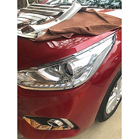 Ốp viền đèn pha, hậu xe Hyundai Accent 2018- 2019- 2020- 2021- 2022 mạ crom cao cấp