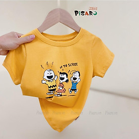 Áo trẻ em PisaroKids, áo thun ngắn tay cho bé 100% cotton cao cấp co dãn thấm hút mồ hôi