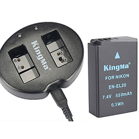 Bộ 1 pin 1 sạc Kingma cho Nikon EN-EL20, Hàng chính hãng
