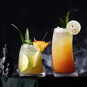 Mua Ly Thủy Tinh Sọc Cong  Chịu Nhiệt Cao Cấp Đựng Cafe  Sinh Tố  Nước Ép Cao Cấp
