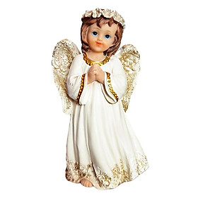 Angel Statue Decoration for Garden, Lawn, Home and Patio, Standing Angel Memorial Resin Figurine Ornament