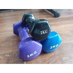 Tạ tay bọc cao su loại 1kg-2kg-3kg (Giá sản phẩm của 1 cặp tạ)