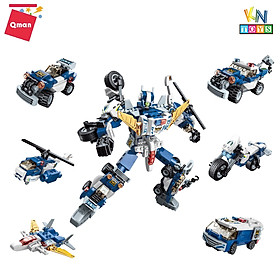 Đồ chơi xếp hình, lắp ráp lego Qman 41104 Cảnh sát biến hình 453 mảnh ghép