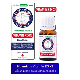 BIOAMICUS BioAmicus Vitamin D3 & K2 MK7 -SX tại Canada