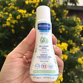 Sữa tắm gội cho em bé da thường Mustela Gentle Cleansing Gel 200ML 500ML