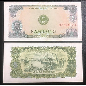 Mua Tiền xưa Việt Nam  tờ 5 đồng 1976 Bến cảng cá ở Sài Gòn  bộ đầu tiền sau gải phóng