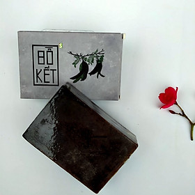 Xà bông Sinh Dược Bồ Kết, xà bông cục 100gr, mẫu bao bì vẽ mộc, mùi hương nhu quyện bồ kết nồng nàn, làm sạch da, có thể gội đầu xài kèm với dầu dưỡng chăm sóc tóc hiệu quả