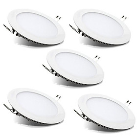 Bộ 5 đèn led âm trần siêu mỏng tròn  6w ánh sáng trắng