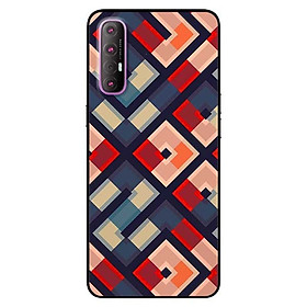 Ốp lưng dành cho Oppo Reno 3 Pro mẫu Họa Tiết Vuông Chéo
