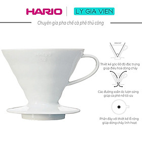 Phễu Pha Cà Phê Gốm Sứ Hario V60 Coffee Dripper