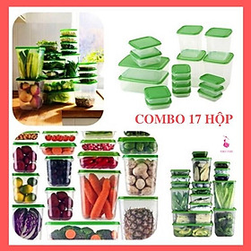  Bộ Hộp 17 Món Cao Cấp Đựng Thực Phẩm Bảo Quản Tủ Lạnh