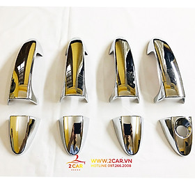 Ốp tay nắm, hõm cửa xe Honda Jazz 2018 - 2023 mạ crom cao cấp - Giá 1 bộ
