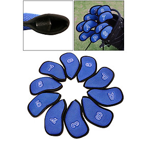 10Pcs/Pack Meshy Golf Iron Covers Set One set includes 10pcs: 3,4,5,6,7,8,9.P,S,A It only have one-sided number so only worked for right hand
