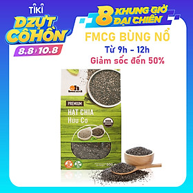 Hạt Chia Đen Hữu Cơ Smile Nuts Hộp 500g - Nhập khẩu từ Nam Mỹ (Hạt Chia sạch organic, cam kết chất lượng)