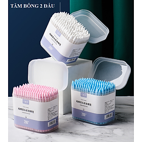 Mua 200 Tăm Bông Ngoáy Tai 2 Đầu Cao Cấp Kháng Khuẩn Mềm Mịn An Toàn Khả Năng Thấm Nước Cao Siêu Tiện Lợi GD642-TBong2dau (giao màu ngẫu nhiên)