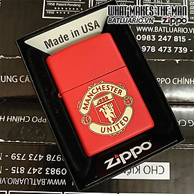 Bật lửa zippo 233 khắc manchester united 18 – zippo 233.mu18