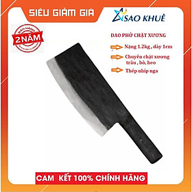 Dao tông 1.3 kg chặt xương trâu bò cao cấp bằng nhíp xe oto