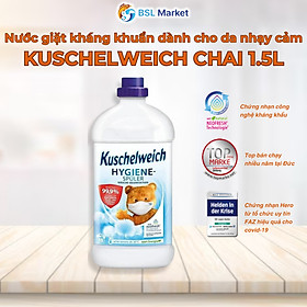 Nước giặt xả kháng khuẩn dành cho da nhạy cảm KUSCHELWEICH bé yêu chai 1.5L